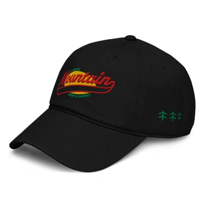 Anchor & Crew Black Original Mountain Supply Cotton Embroidered Cap - Men