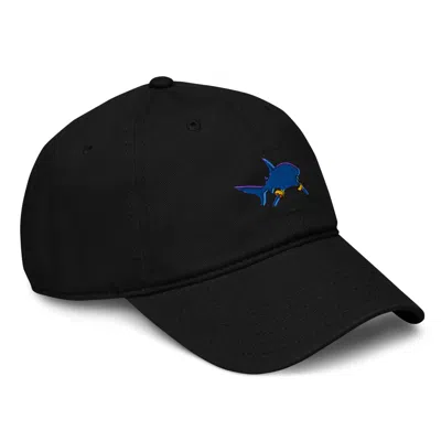Anchor & Crew Black Shark Gone Swimming In The Wild Cotton Embroidered Cap - Women