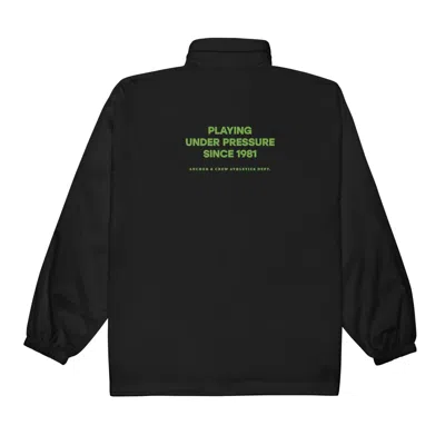Anchor & Crew Black Under Pressure Sports Club League Embroidered Windbreaker Coat - Women
