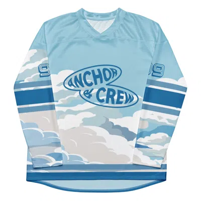 Anchor & Crew Blue Cloud Thoughts Pattern Recycled Fabric Hockey Jersey - Men