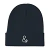 Anchor & Crew Blue Navy Ampersand Signature Cotton Blend Embroidered Beanie - Women In Blue