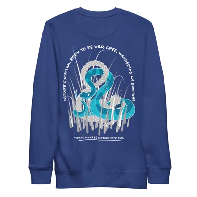 Anchor & Crew Blue Team Royal Snake Another Good Day Cotton Blend Sweatshirt - Women