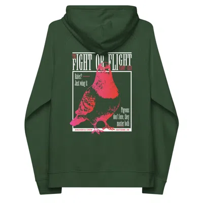 Anchor & Crew Bottle Green Eight Fight Or Flight Club Editions Organic Cotton Hoodie - Women