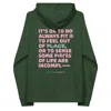 Anchor & Crew Bottle Green Five It's Ok Editions Organic Cotton Hoodie - Women In Green