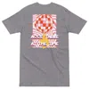 Anchor & Crew Carbon Grey Acceptable At The Time Disco! Heavy Cotton Embroidered T-shirt - Women In Gray