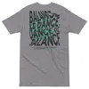 Anchor & Crew Carbon Grey Balance Le Dance Disco! Heavy Cotton Embroidered T-shirt - Women In Gray