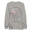 Anchor & Crew Carbon Grey Flamingo Another Good Day Cotton Blend Sweatshirt - Women In Gray