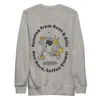 Anchor & Crew Carbon Grey Gustatory Coffee Over Bills Cotton Blend Embroidered Sweatshirt - Men In Gray