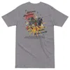 Anchor & Crew Carbon Grey If It's Nice Play It Twice Disco! Heavy Cotton Embroidered T-shirt - Women In Gray
