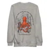 Anchor & Crew Carbon Grey Octopus Another Good Day Cotton Blend Sweatshirt - Women In Gray