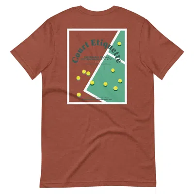 Anchor & Crew Clay Red Court Etiquette Tennis Club League Organic Cotton T-shirt - Women