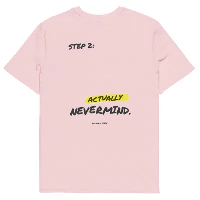 Anchor & Crew Cotton Pink Actually Nevermind Annotations Organic Cotton T-shirt - Men