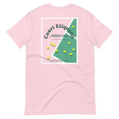 Anchor & Crew Cotton Pink Court Etiquette Tennis Club League Organic Cotton T-shirt - Men