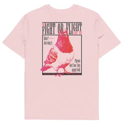 Anchor & Crew Cotton Pink Eight Fight Or Flight Club Editions Organic Cotton T-shirt - Women