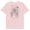 Anchor & Crew Cotton Pink Gustatory Tokyo Coffee Scene Organic Cotton Embroidered T-shirt - Women In Pink