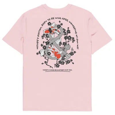 Anchor & Crew Cotton Pink Koi Fish Another Good Day Organic Cotton T-shirt - Women