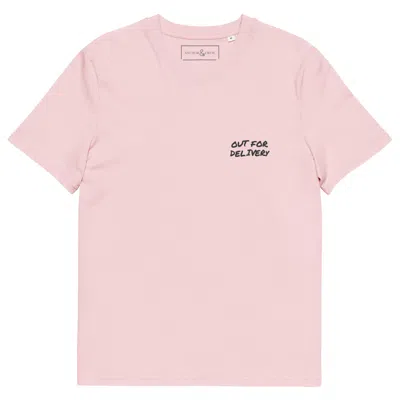 Anchor & Crew Cotton Pink Out For Delivery Annotations Organic Cotton T-shirt - Women