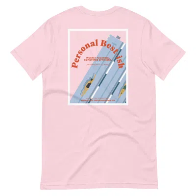 Anchor & Crew Cotton Pink Personal Best-ish Swimming League Organic Cotton T-shirt - Men