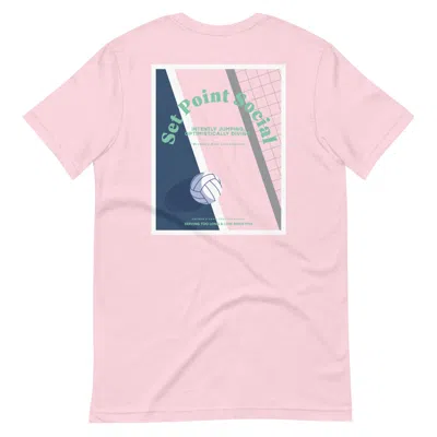Anchor & Crew Cotton Pink Set Point Social Volleyball Club League Organic Cotton T-shirt - Men