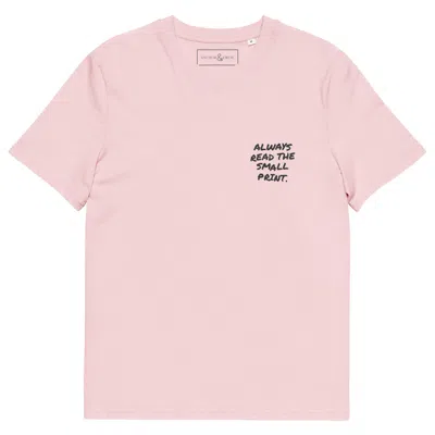 Anchor & Crew Cotton Pink Small Print Annotations Organic Cotton T-shirt - Women