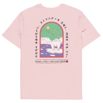 Anchor & Crew Cotton Pink Think Ocean Six Japan Gurafiku Organic Cotton T-shirt - Men