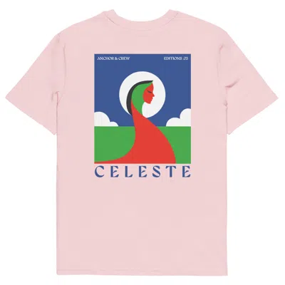 Anchor & Crew Cotton Pink Three Celeste Editions Organic Cotton T-shirt - Men