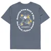 Anchor & Crew Dark Heather Blue Gustatory Coffee Over Bills Organic Cotton Embroidered T-shirt - Women In Blue