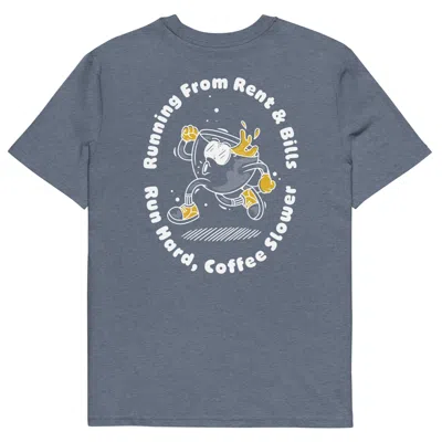 Anchor & Crew Dark Heather Blue Gustatory Coffee Over Bills Organic Cotton Embroidered T-shirt - Women