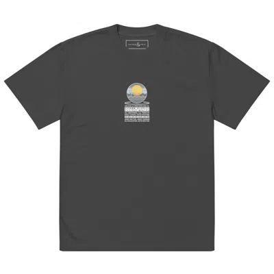 Anchor & Crew Faded Black Ocean Drift Surf Explore Co. Oversized Cotton T-shirt - Men