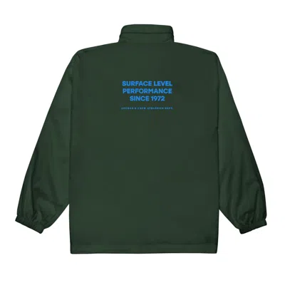 Anchor & Crew Forest Green Surface Level Sports Club League Embroidered Windbreaker Coat  - Women