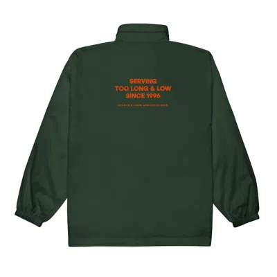 Anchor & Crew Forest Green Too Long & Low Sports Club League Embroidered Windbreaker Coat - Women