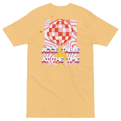 Anchor & Crew Gold / Yellow Vintage Gold Acceptable At The Time Disco! Heavy Cotton Embroidered T-shirt - Women In Multi