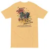 Anchor & Crew Gold / Yellow Vintage Gold If It's Nice Play It Twice Disco! Heavy Cotton Embroidered T-shirt - Wome In Yellow