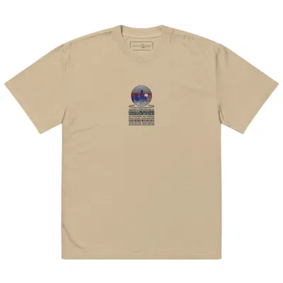 Anchor & Crew Green Faded Khaki City Drive Explore Co. Oversized Cotton T-shirt - Women