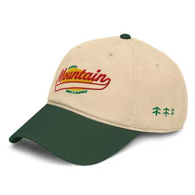 Anchor & Crew Green / Neutrals Natural & Dark Green Original Mountain Supply Cotton Embroidered Cap - Men
