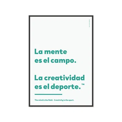 Anchor & Crew Green / White Creativity Is The Sport Creative Standard Matte Art Print In Multi
