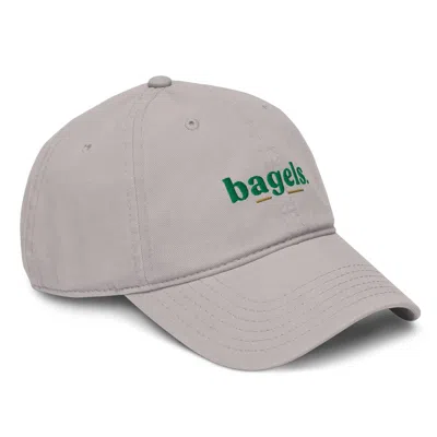 Anchor & Crew Grey Bagels Slogan Cotton Embroidered Cap - Men