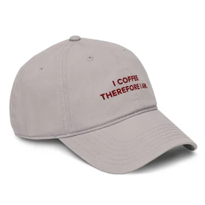 Anchor & Crew Grey Gustatory I Coffee Therefore I Am. Cotton Embroidered Cap - Men In Neutral
