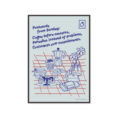 Anchor & Crew Gustatory Originals Postcards From Sunday Matte Art Print In Multi