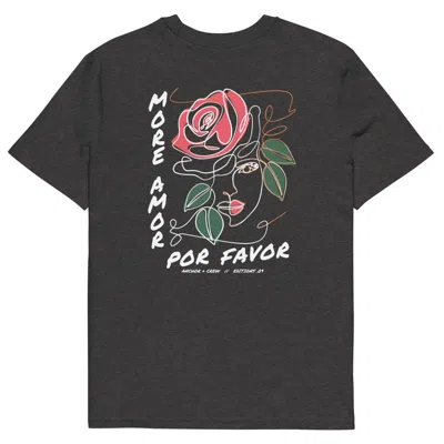 Anchor & Crew Heather Black Nine More Amor Por Favor Editions Organic Cotton T-shirt - Men