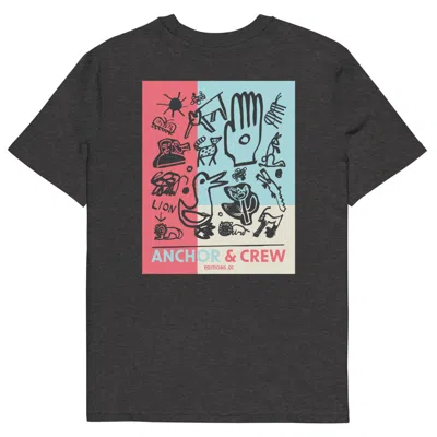 Anchor & Crew Heather Black One Moon Safari Editions Organic Cotton T-shirt - Women