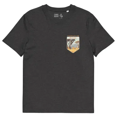 Anchor & Crew Heather Black Think Ocean Elephant Love The Planet Organic Cotton T-shirt - Women