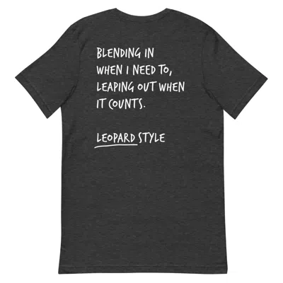 Anchor & Crew Heather Black Think Ocean Leopard Aspirations Cotton Embroidered T-shirt - Women