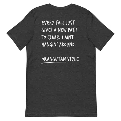 Anchor & Crew Heather Black Think Ocean Orangutan Aspirations Cotton Embroidered T-shirt - Women