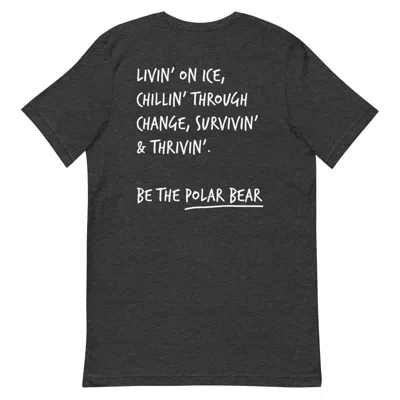 Anchor & Crew Heather Black Think Ocean Polar Bear Aspirations Cotton Embroidered T-shirt - Men