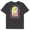 Anchor & Crew Heather Black Think Ocean Seven Japan Gurafiku Organic Cotton T-shirt - Men In Black