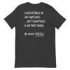 Anchor & Crew Heather Black Think Ocean Turtle Aspirations Cotton Embroidered T-shirt - Women In Black