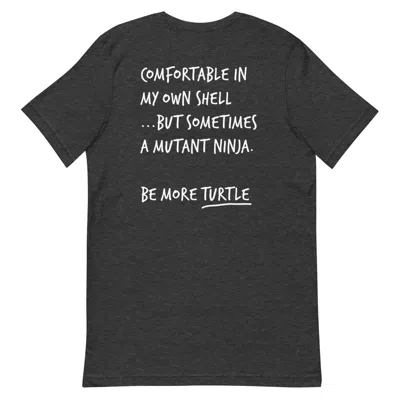 Anchor & Crew Heather Black Think Ocean Turtle Aspirations Cotton Embroidered T-shirt - Women