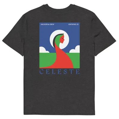 Anchor & Crew Heather Black Three Celeste Editions Organic Cotton T-shirt - Men