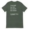 Anchor & Crew Heather Forest Green Think Ocean Elephant Aspirations Cotton Embroidered T-shirt - Women In Green